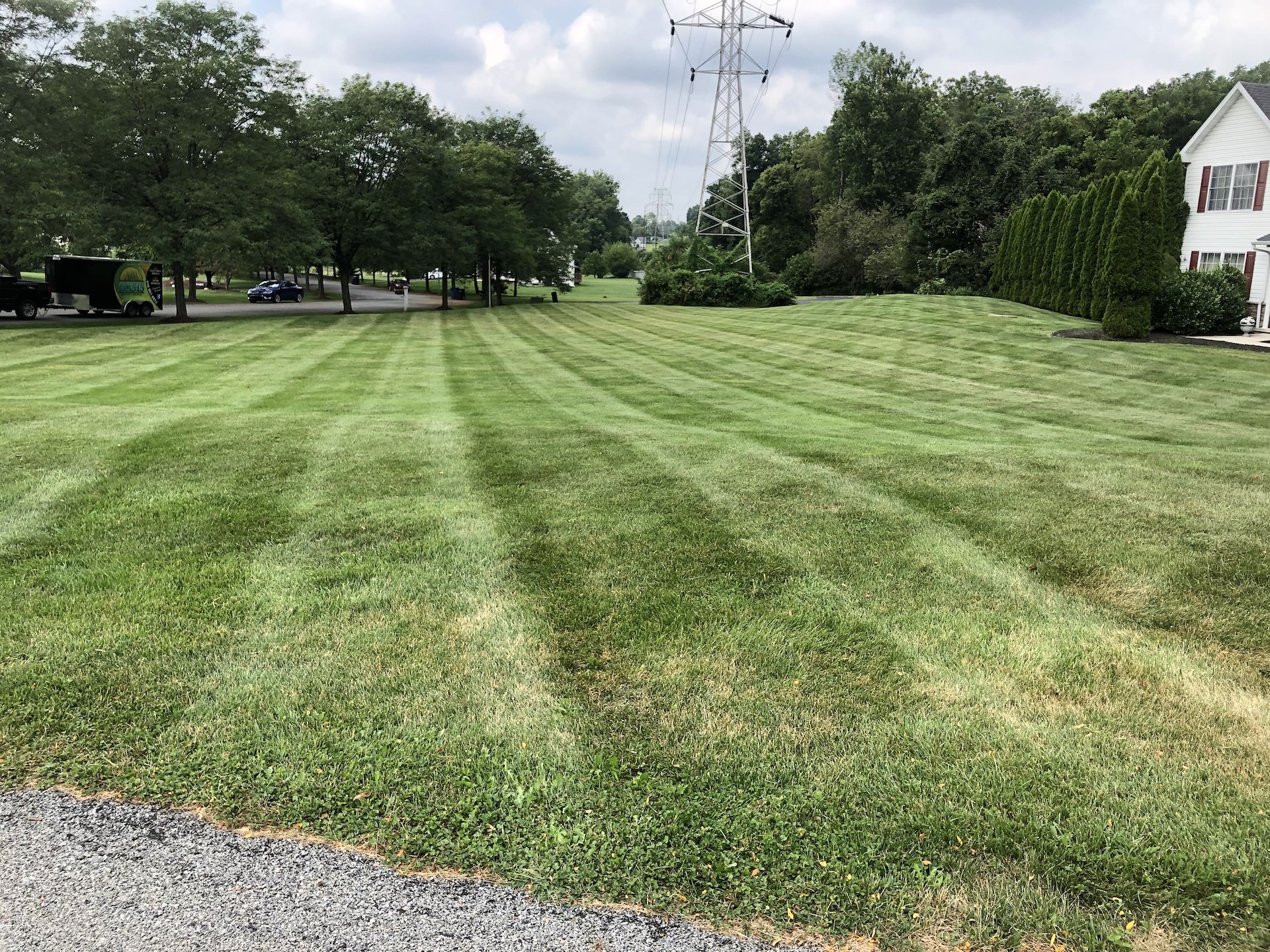 Large lawn stripes